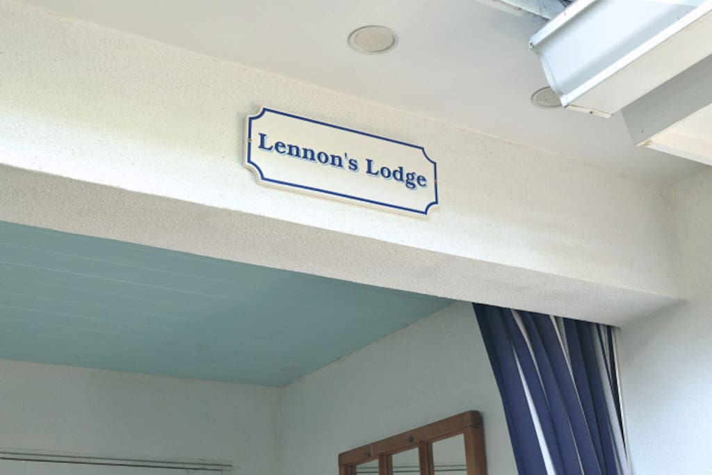 Lennon's Lodge entrance is just past the W/D.