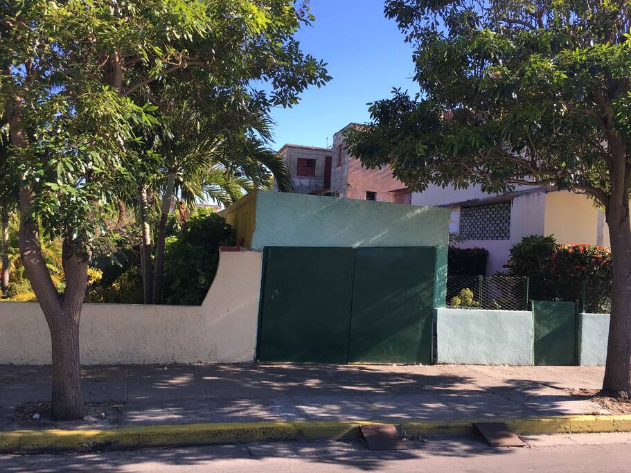 the house from outside.