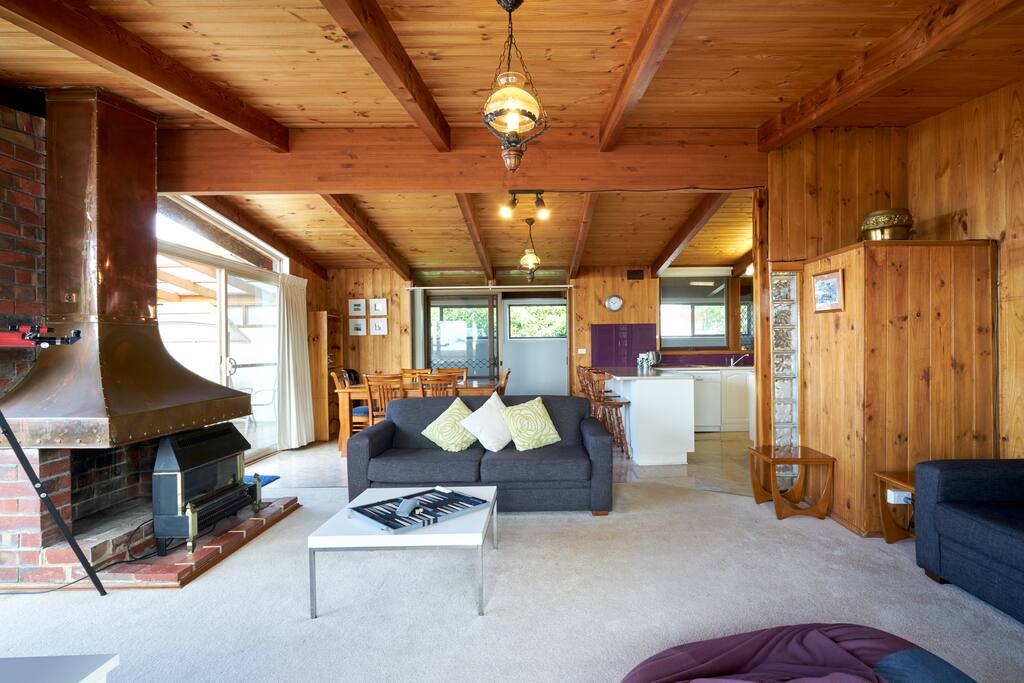 Open living room with fabulous sea views.