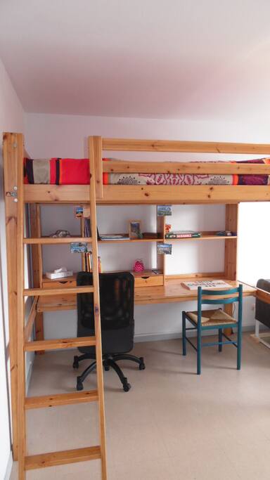 A bright studio.