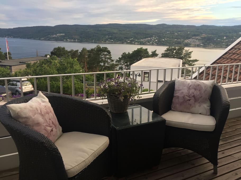 Nydelig utsikt fra terrasse