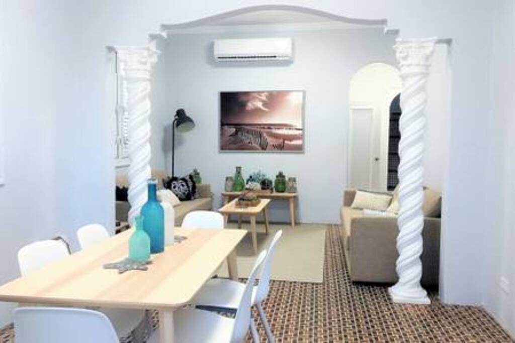 Everything you need for your perfect group or family vacation! Besides the amazing location in one of San Juan's most popular neighborhoods, you have all the comforts of home inside including air conditioning in the property, Wi-Fi hotspot (if needed, for an additional cost), laundry area, and parking for two cars.