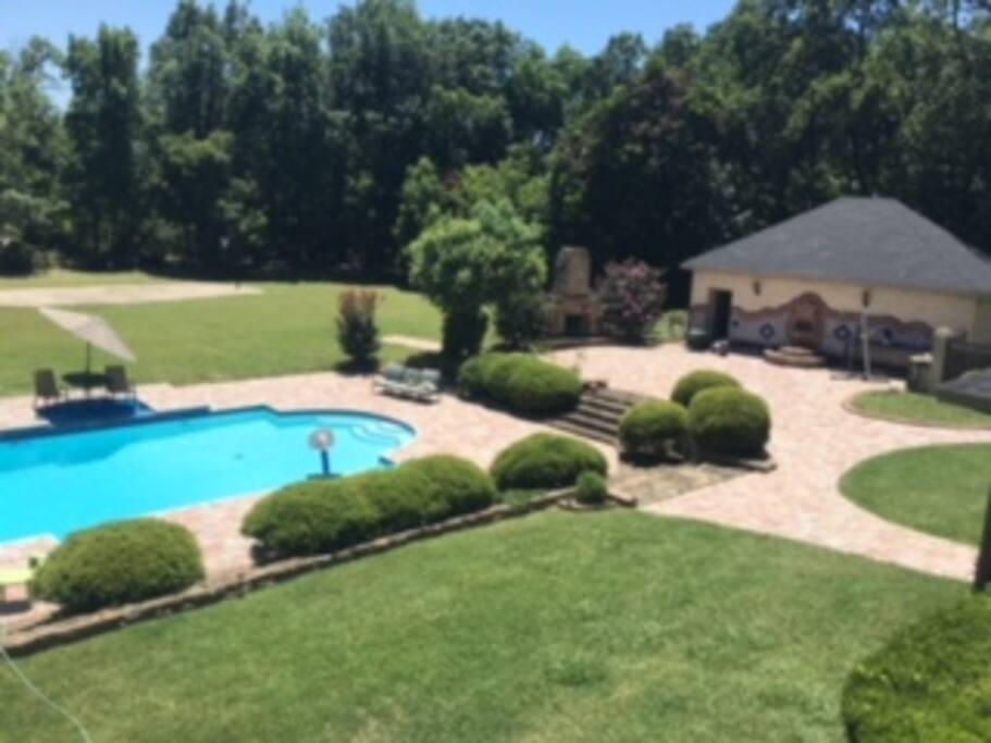 Pool and fountain