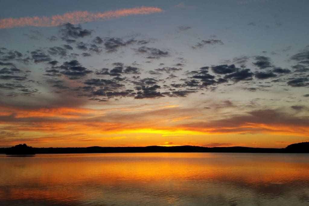 Jordan lake sunset