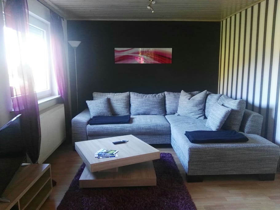 Wohnzimmer mit Schlafcouch