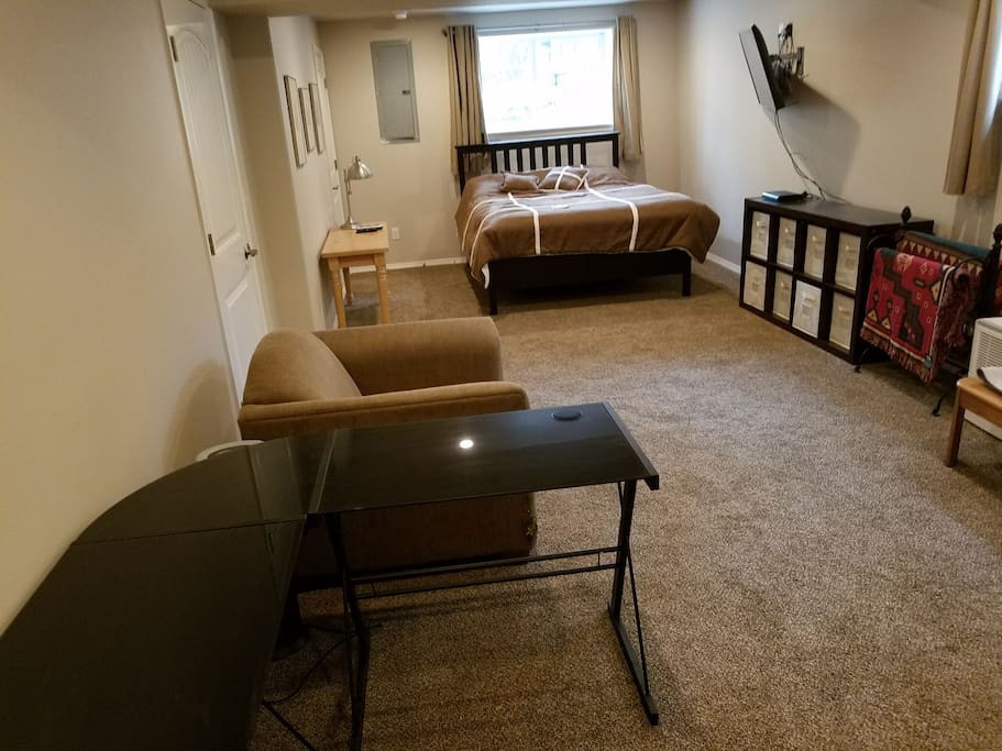 Spacious, 24 x 17 foot room with walk-in cloaet.