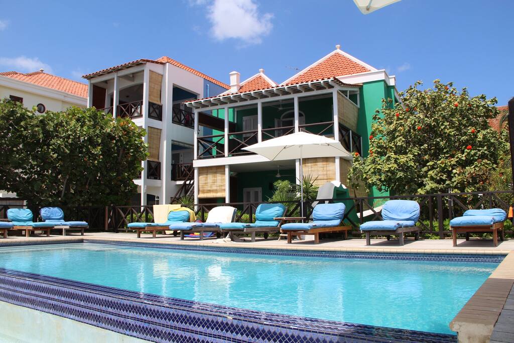 The pool area provides guests with the perfect place to go for a morning swim or to unwind at the end of the day.