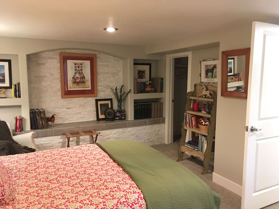 This is the best room in the house...warm and comfy in the winter, cool in the summer!