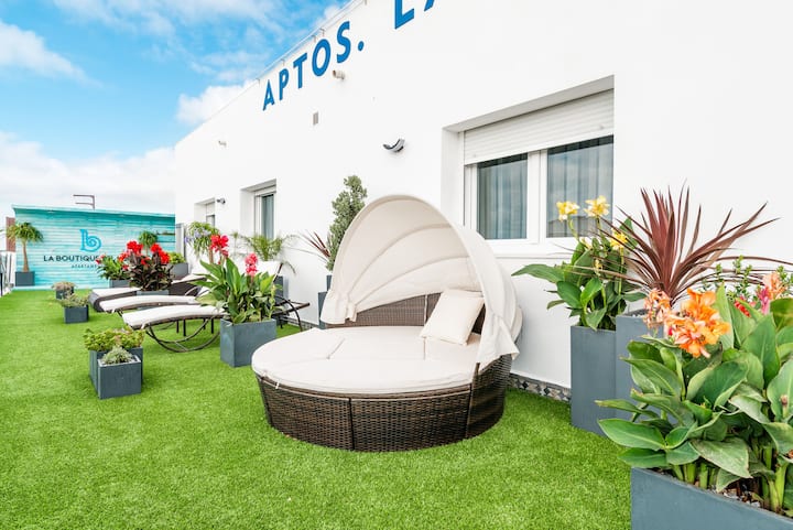 Modern, Mit Dachterrasse Und In Unmittelbarer Nähe Zum Strand - Apartamento Caballito De Mar - El Palmar de Vejer
