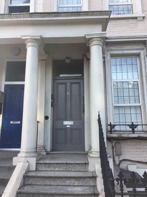 Front door, facing Warwick Road