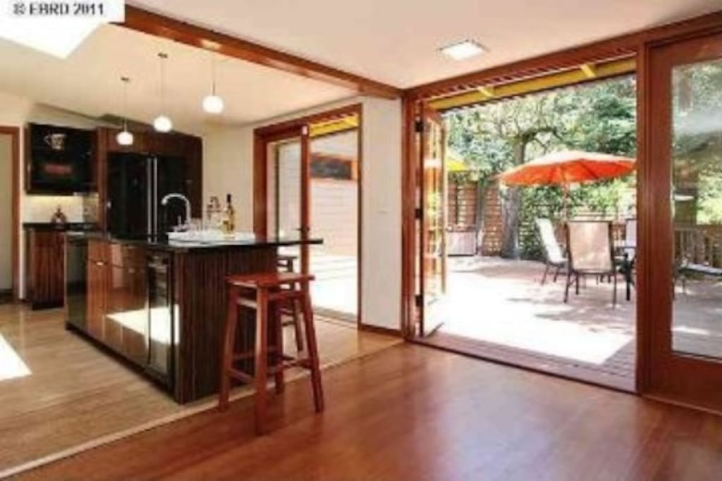 Kitchen - looking out to deck