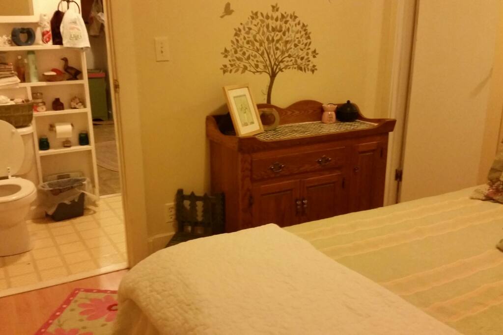 Double bed - shared bathroom