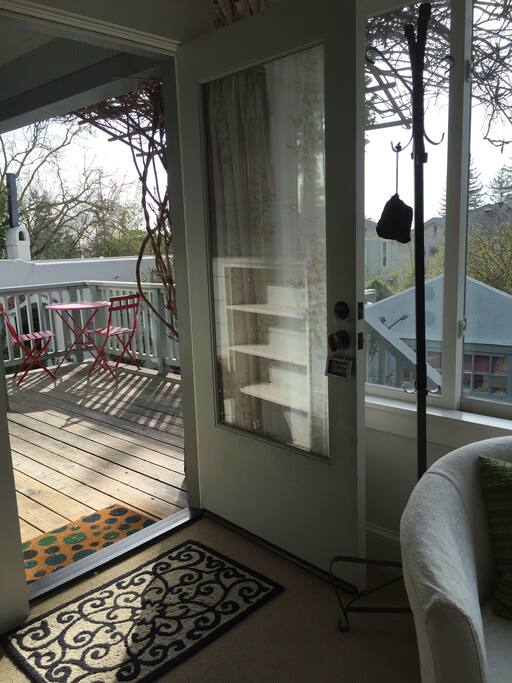 View to deck from main room