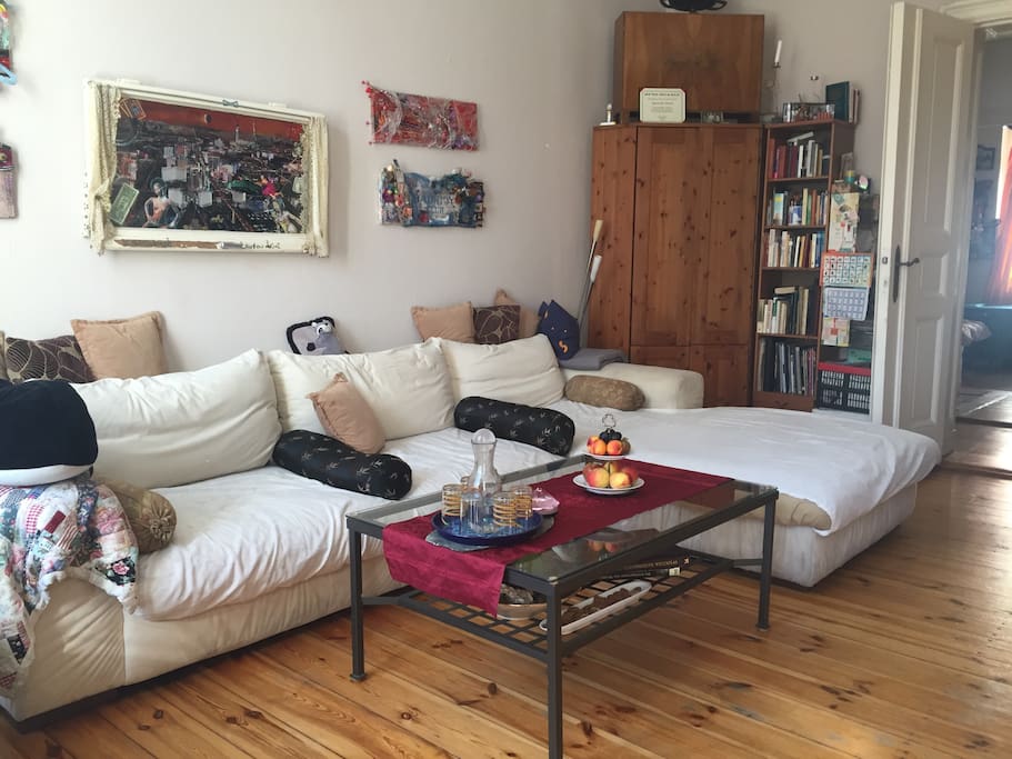 This is my extra large and super cosy sofa to relax and sleep on.