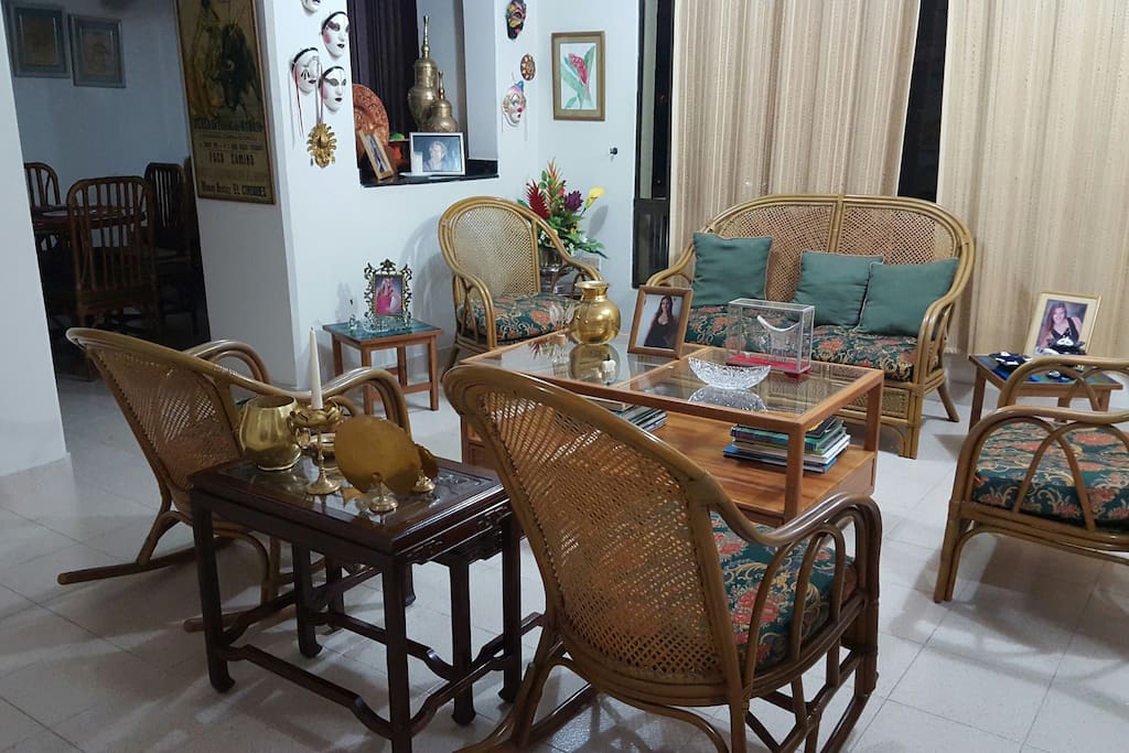 tropical living room