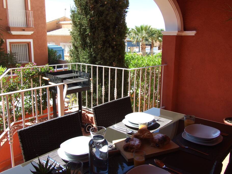 Breakfast on patio
