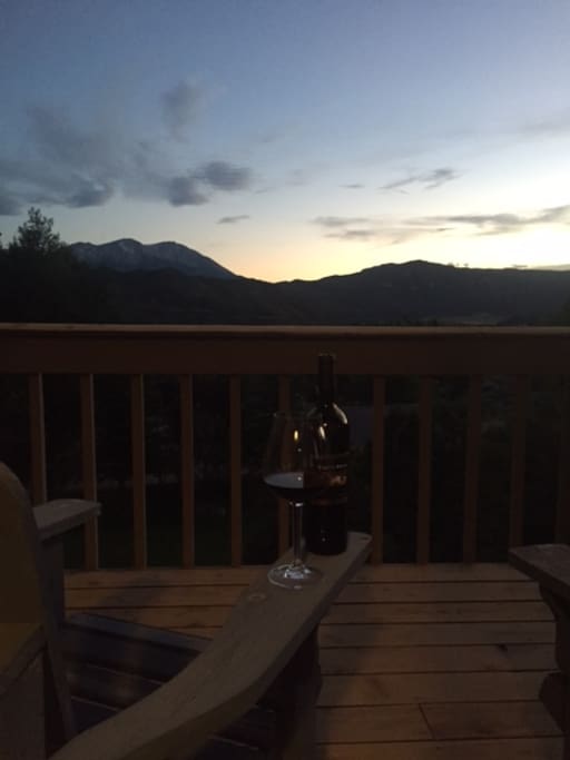 Our favorite porch accessible by the living room and master bedroom to take in the views