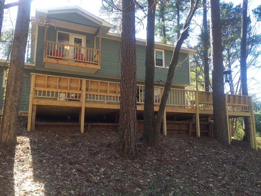 Large Back Deck Overlooking Woods