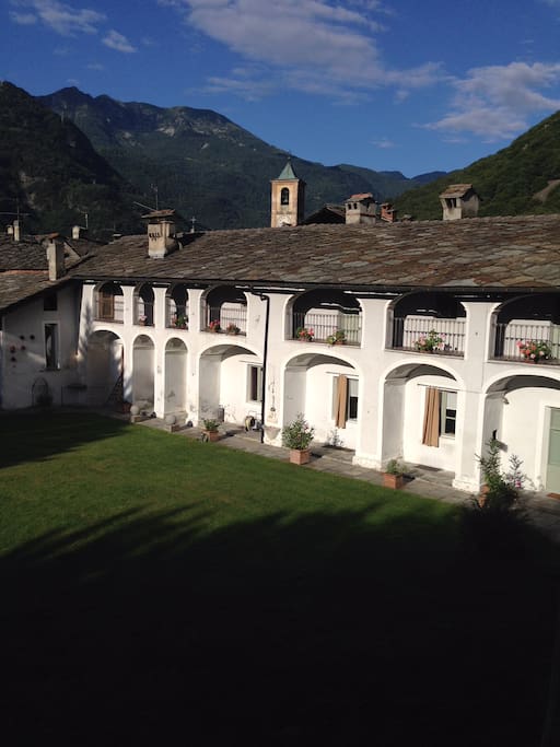 View from guesthouse onto the main house