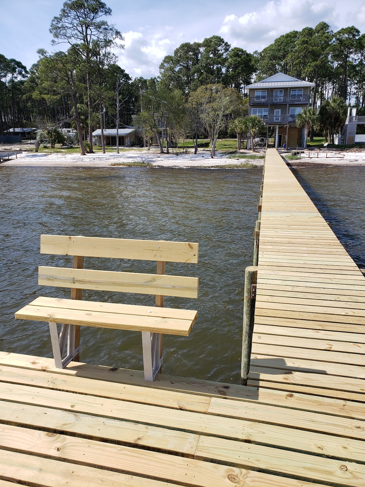 Carrabelle 2024 wooden bench