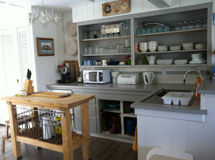 the kitchen