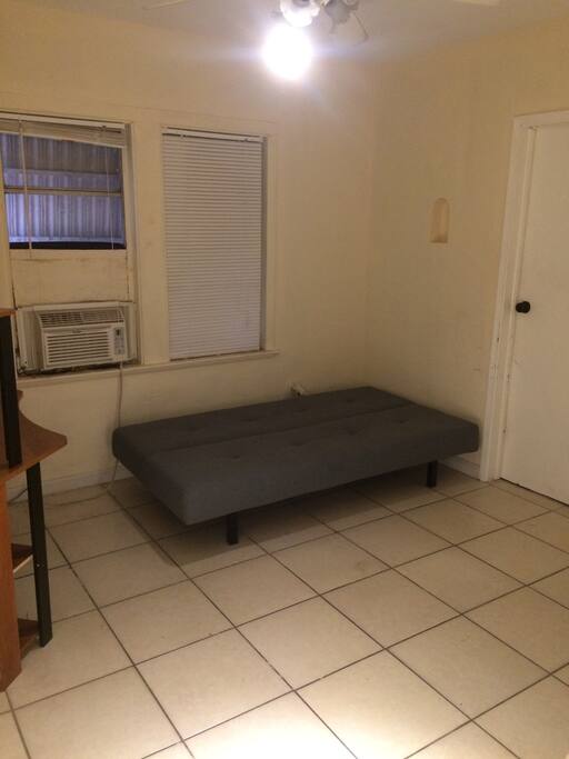 Futon laying down