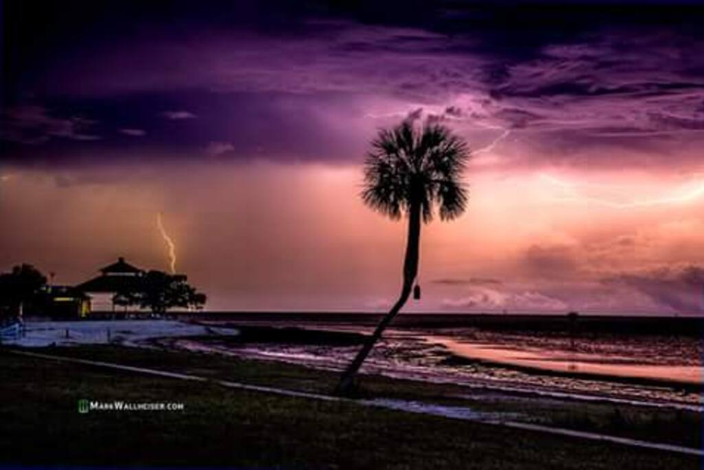 Shell Point Beach can be seen from our screened patio which overlooks the Wakulla County Boat Ramp and your private floating dock.