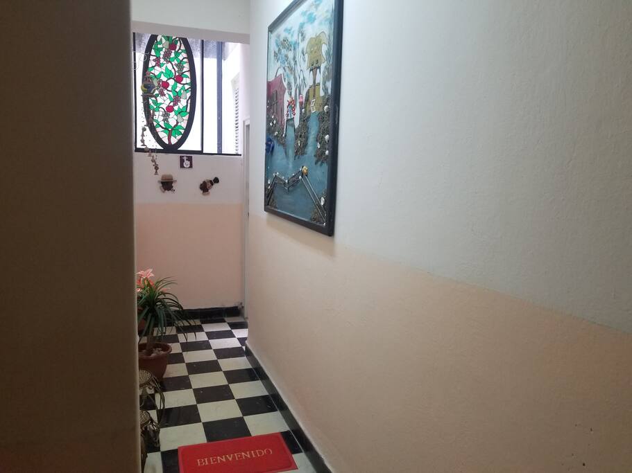 Corridor right in front of the apartment