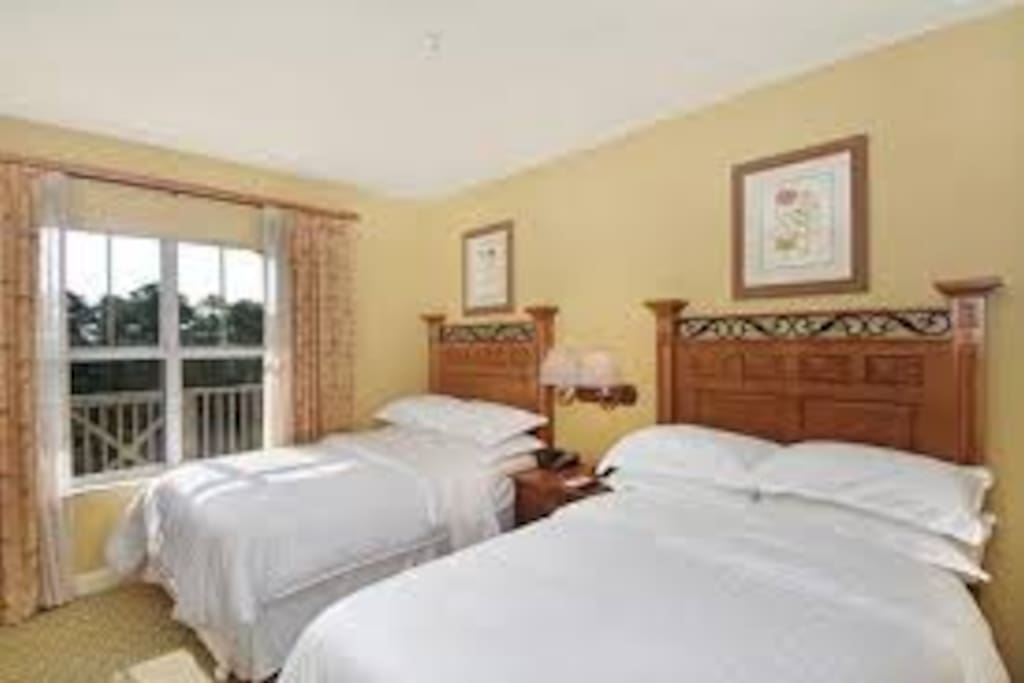 2nd bedroom with double beds (sample picture)