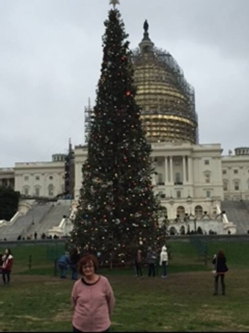 Visiting the Tree during our Mayflower Weekend