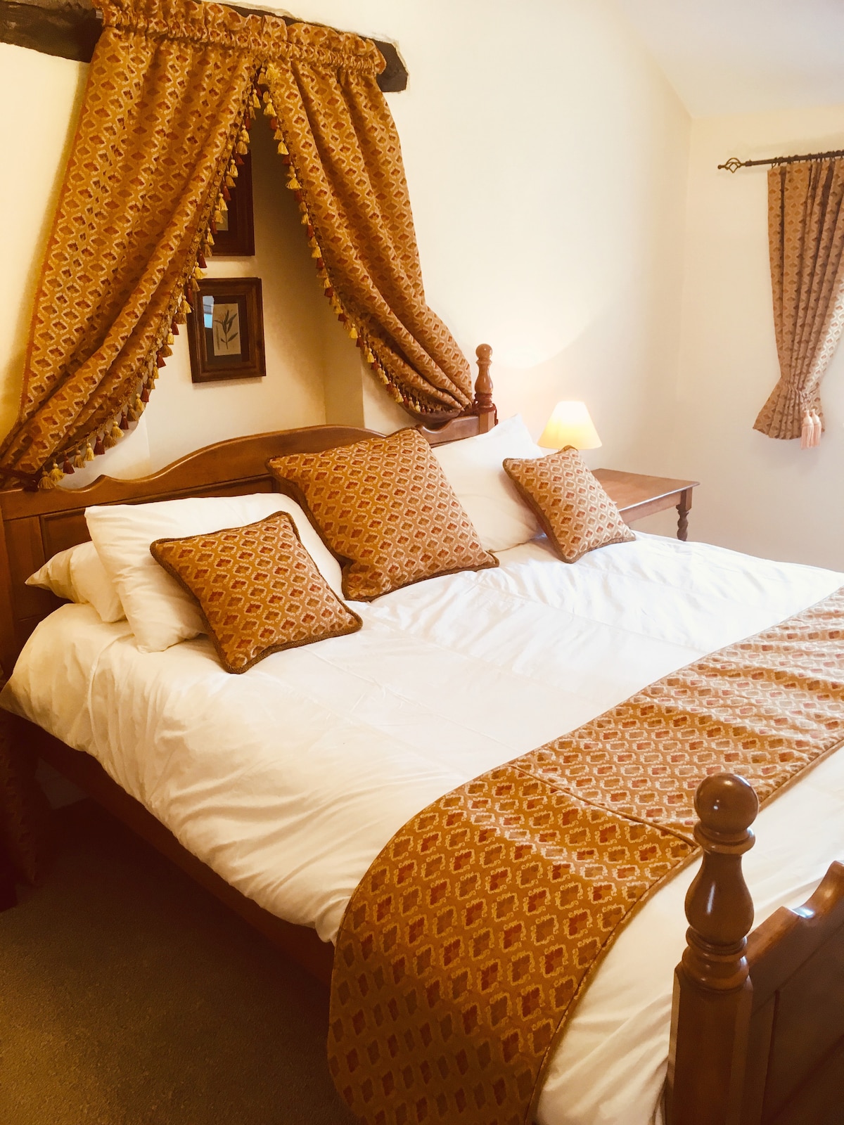 Groom's cottage bedroom with super King size bed