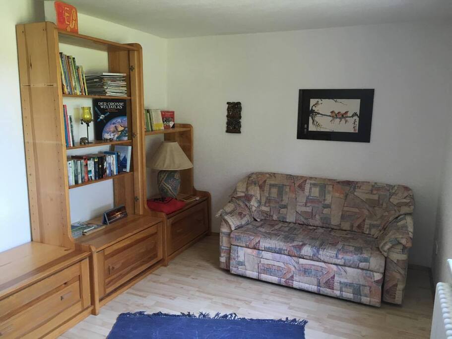 Wohnzimmer mit Schlafsofa