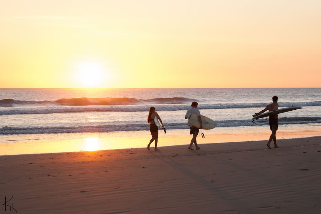 sunset surf