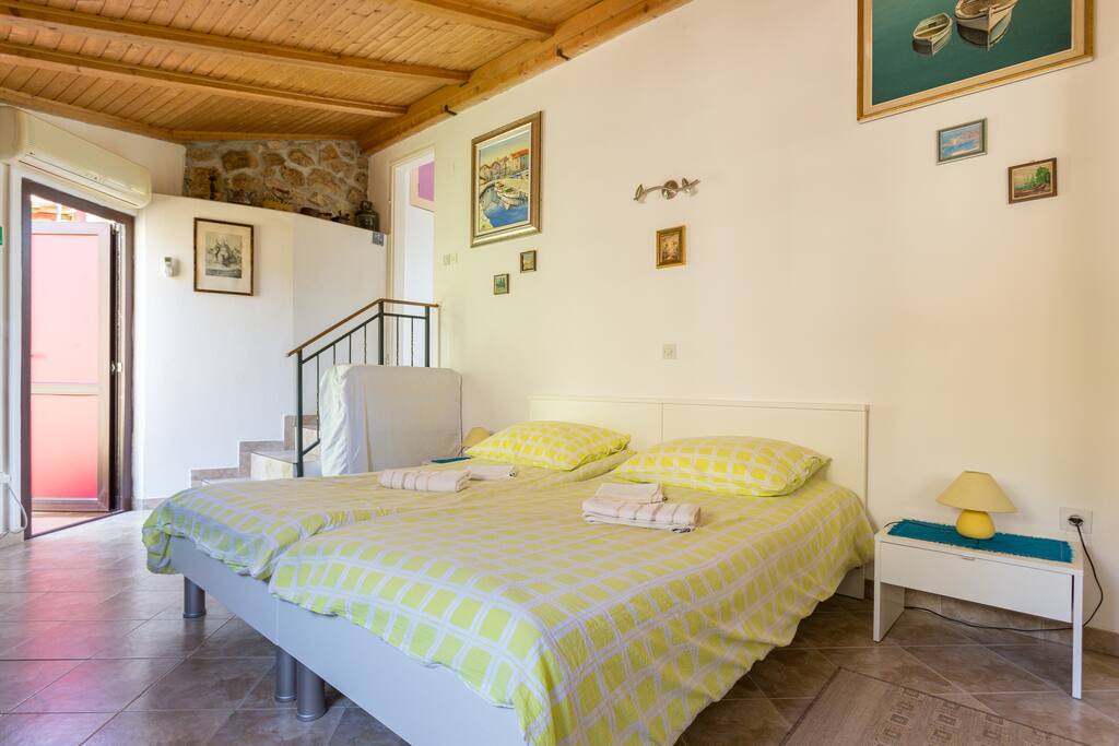 In the bedroom is possible to put one extra bed for third person