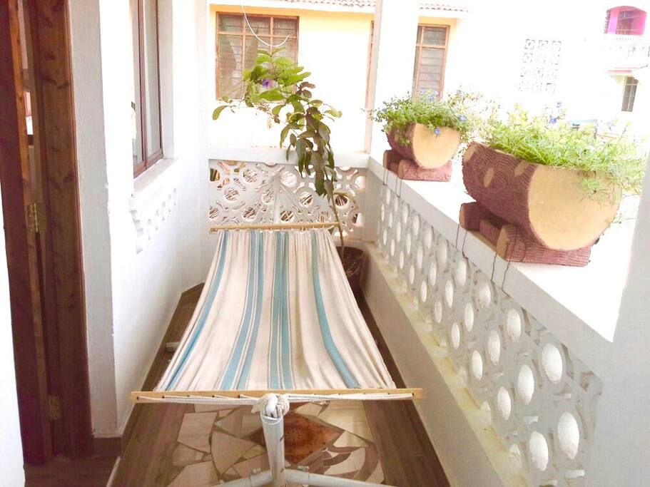 Balcony upstairs