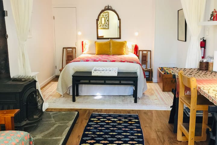 Spacious suite with own entrance and private bath.