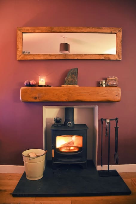 There will always be logs available for you to keep cosy by our wood burning stove.