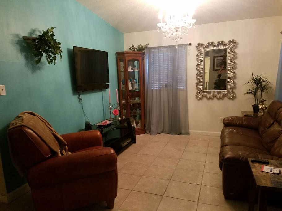TV room with comfy seating!