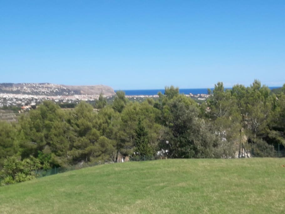 View from the pool towards the sea