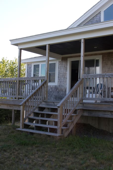 View of deck from lawn