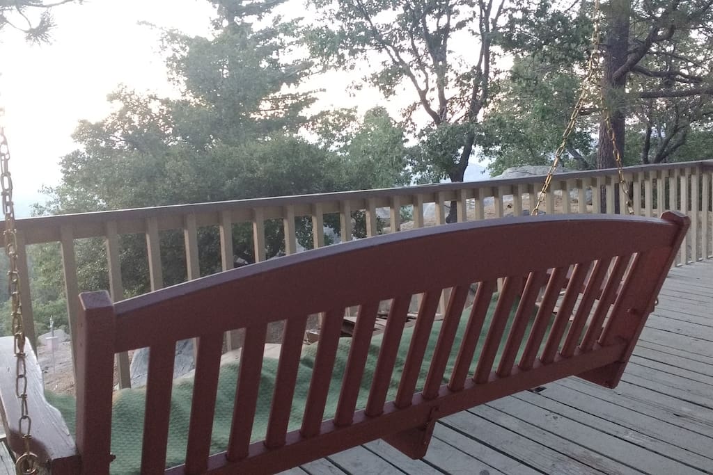 Porch swing with a view.
