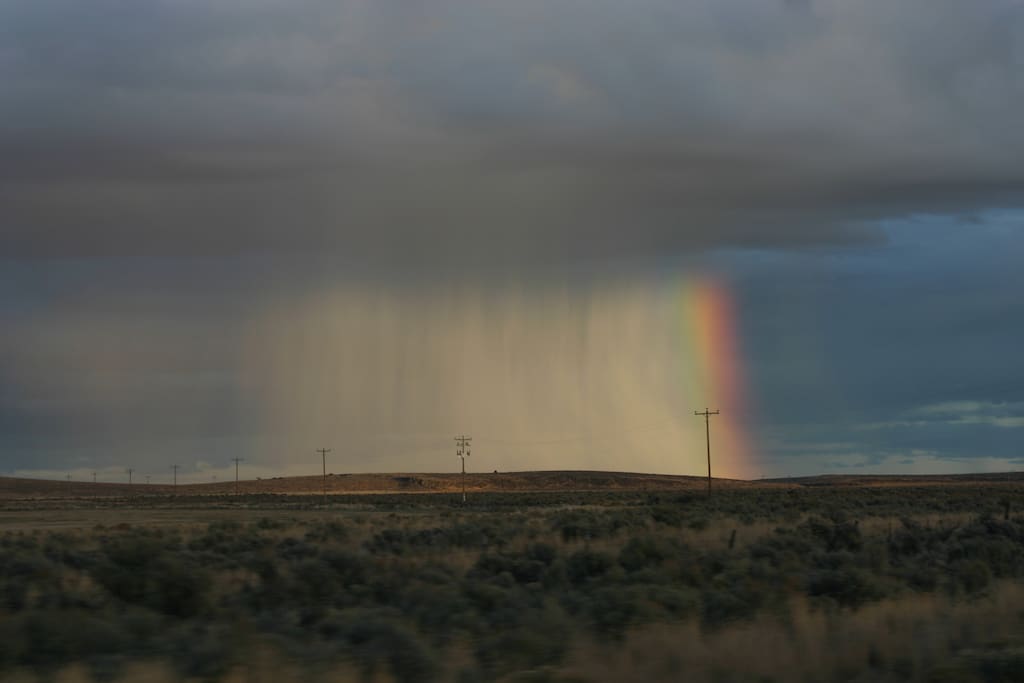rainbow on the mountain