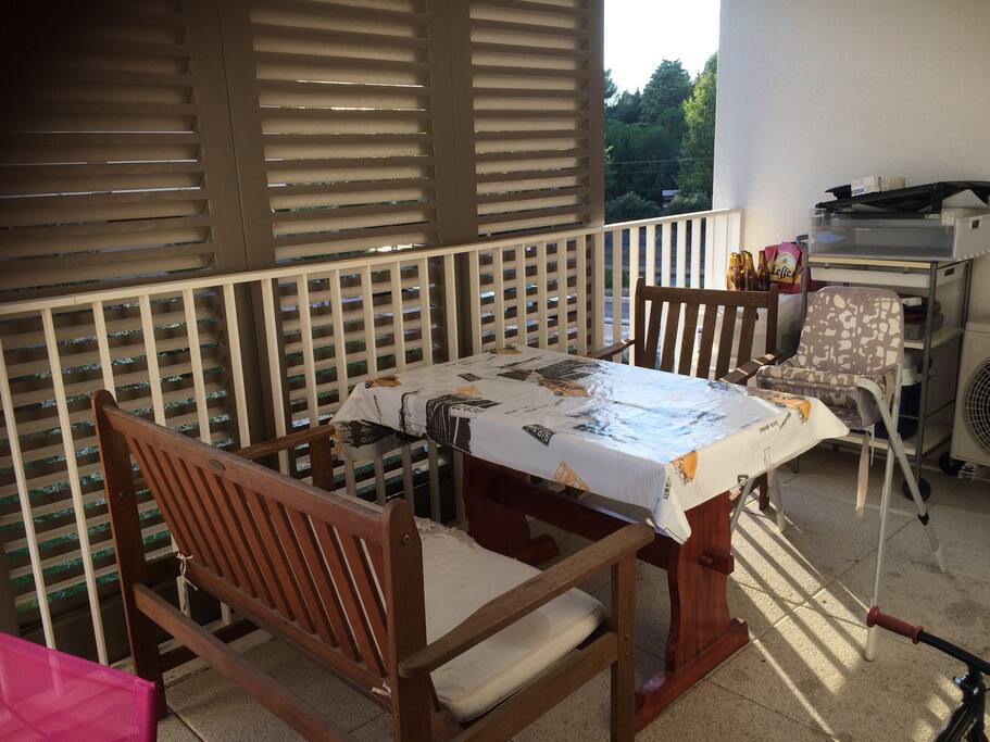 Terrasse 1 qui donne sur beau parc