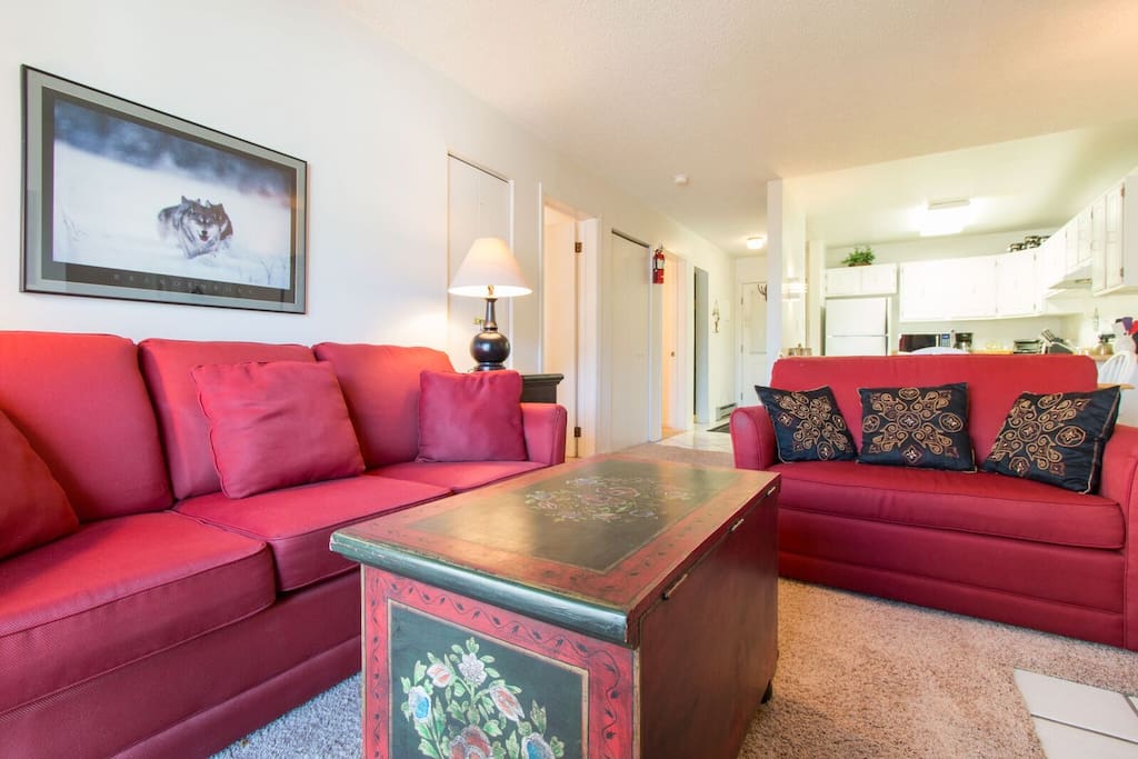 Living room with comfortable furnishings