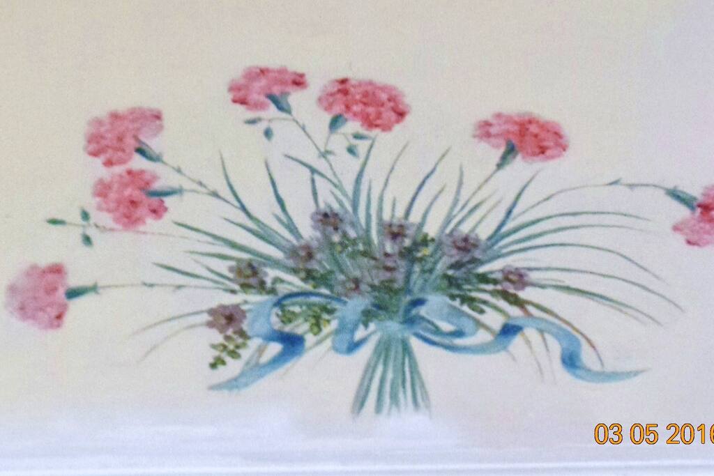Room for two, old painting on the wall