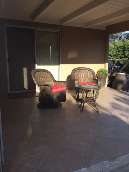 Private patio off this master bedroom