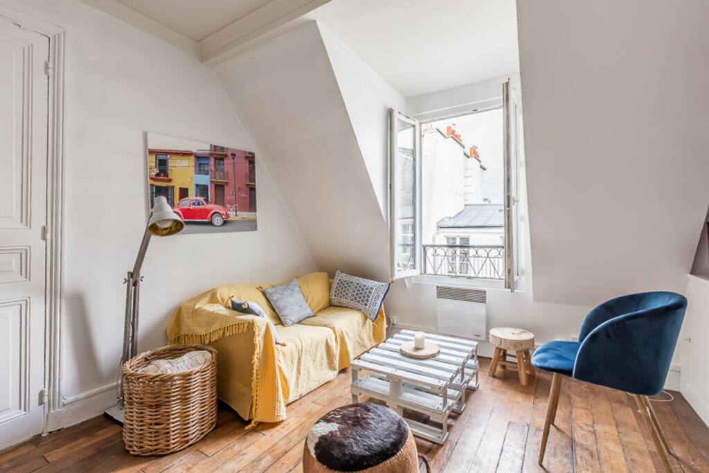 Living room with sofa bed
