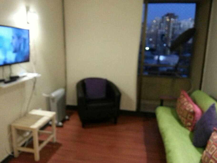living con terraza y sofacama para 1 o dos personas