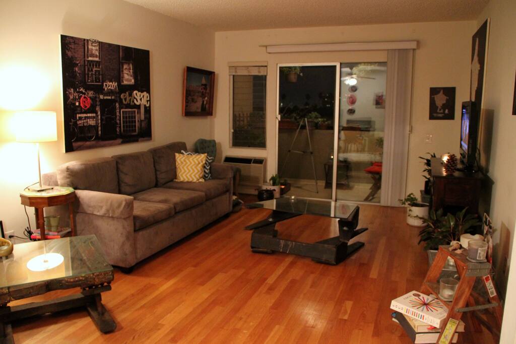 Living room and porch.