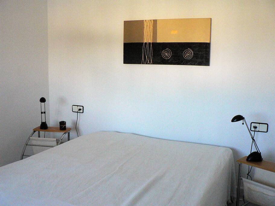 Chambre double à l'étage